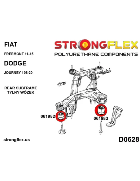 061983B: Rear subframe – rear bush