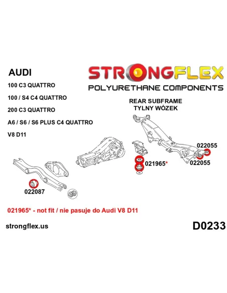 026276A: Full suspension polyurethane bush kit SPORT