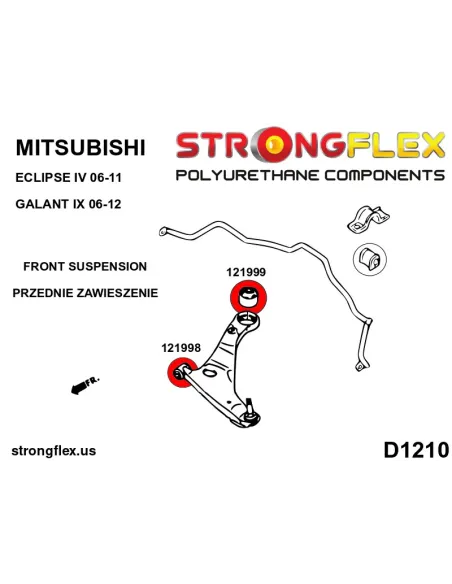 121999A: Front control arm – rear bush SPORT