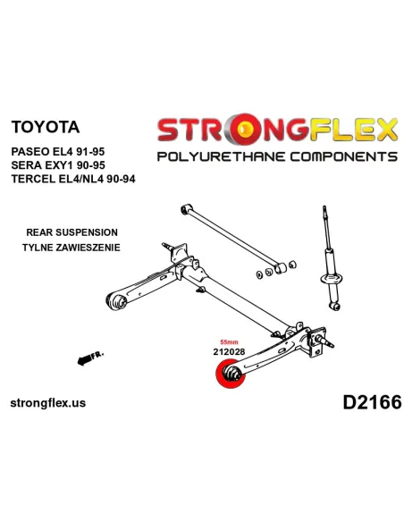 212028A: Rear beam bush 55mm SPORT