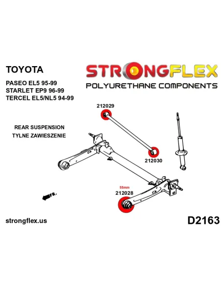 212028B: Rear beam bush 55mm