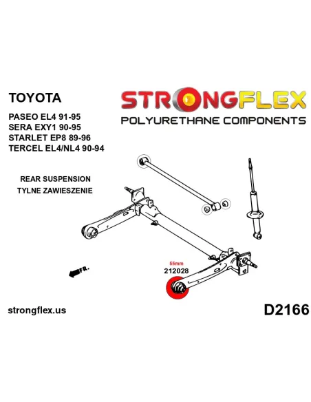 212028B: Rear beam bush 55mm