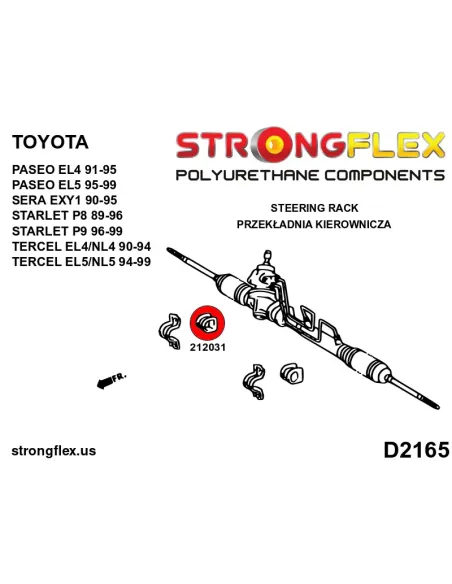 212031A: Steering rack bush SPORT