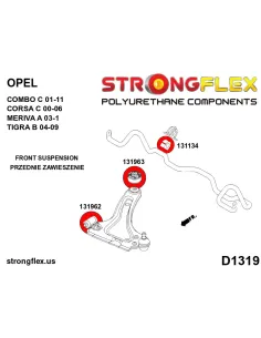 136225A: Front suspension bush kit SPORT 2