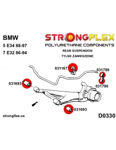 031167B: Anti roll bar bush front / rear 2