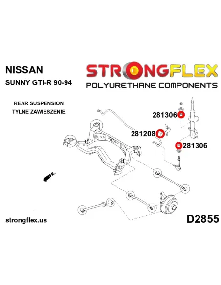 281208A: Rear anti roll bar bush SPORT