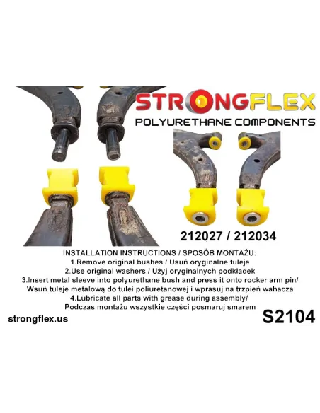 216281A: Front suspension bush kit SPORT