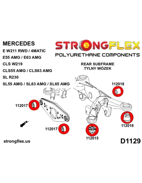 116284A: Full suspension polyurethane bush kit AMG SPORT