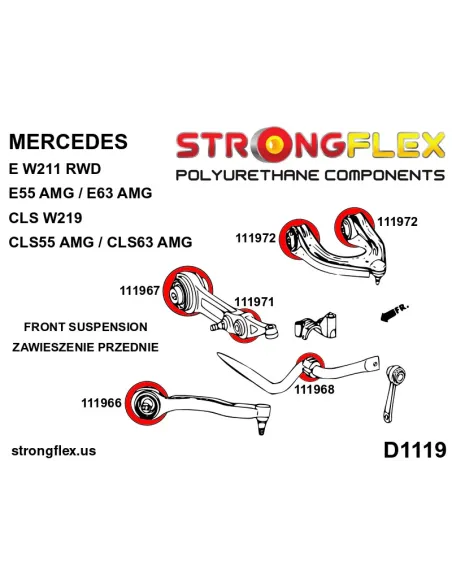 116284A: Full suspension polyurethane bush kit AMG SPORT