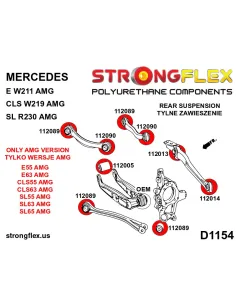 116284B: Full suspension polyurethane bush kit AMG 2