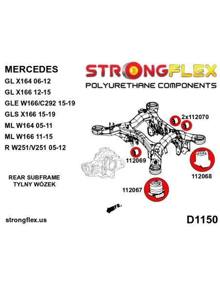 112067A: Rear crossmember – front bush SPORT