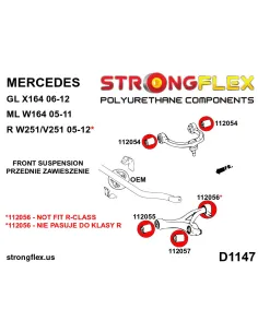 116286A: Front suspension bush kit SPORT 2