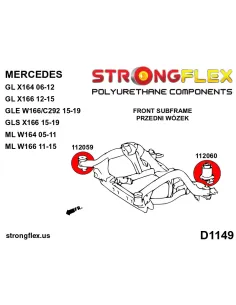 116287A: Front subframe bush kit SPORT 2