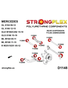 116288A: Rear suspension bush kit SPORT 2