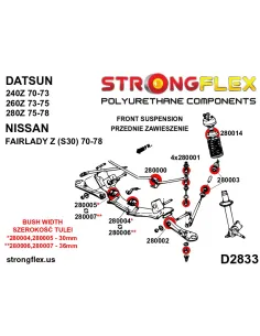 286207A: Front suspension bush kit SPORT 2