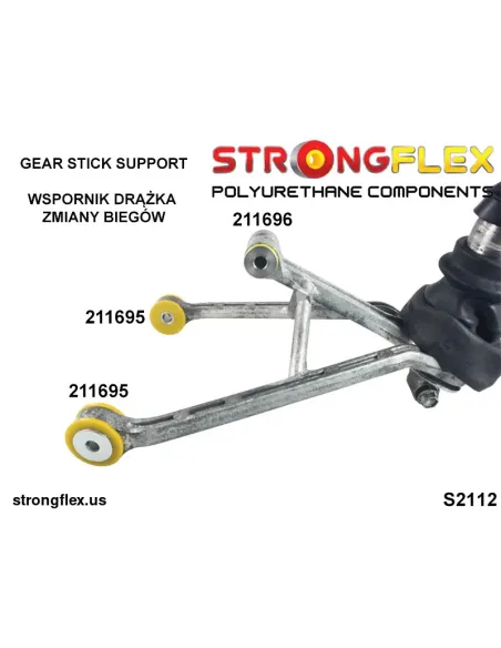 211695A: Gear lever support bushing - lower SPORT