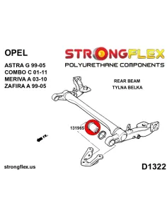 131965B: Rear beam bush 2