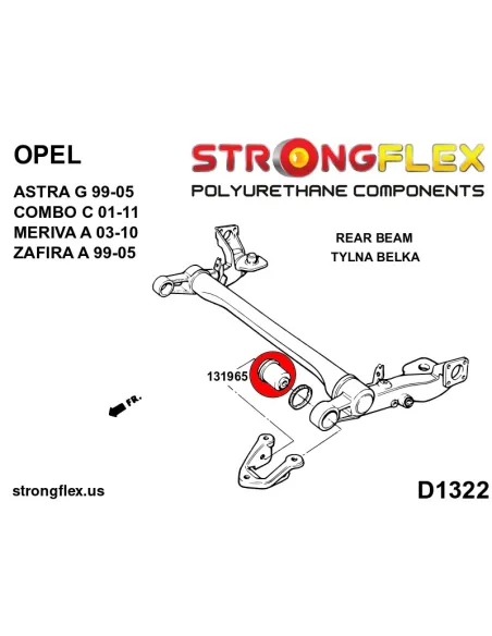 131965B: Rear beam bush