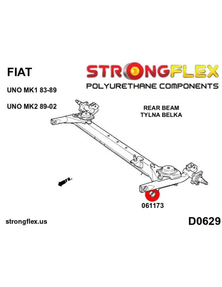 061173B: Rear beam bush