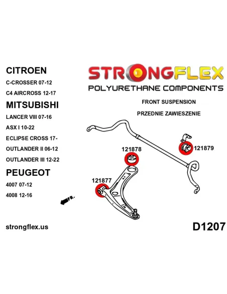 126148A: Full suspension polyurethane bush kit SPORT