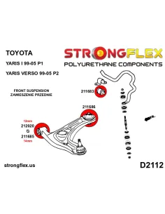 216283B: Suspension bush kit front and rear 2