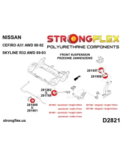 286210B: Front suspension bush kit 2