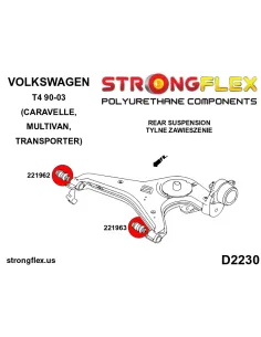 221963B: Rear control arm - outer bush 2